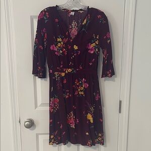 Old Navy Floral Burgundy Dress